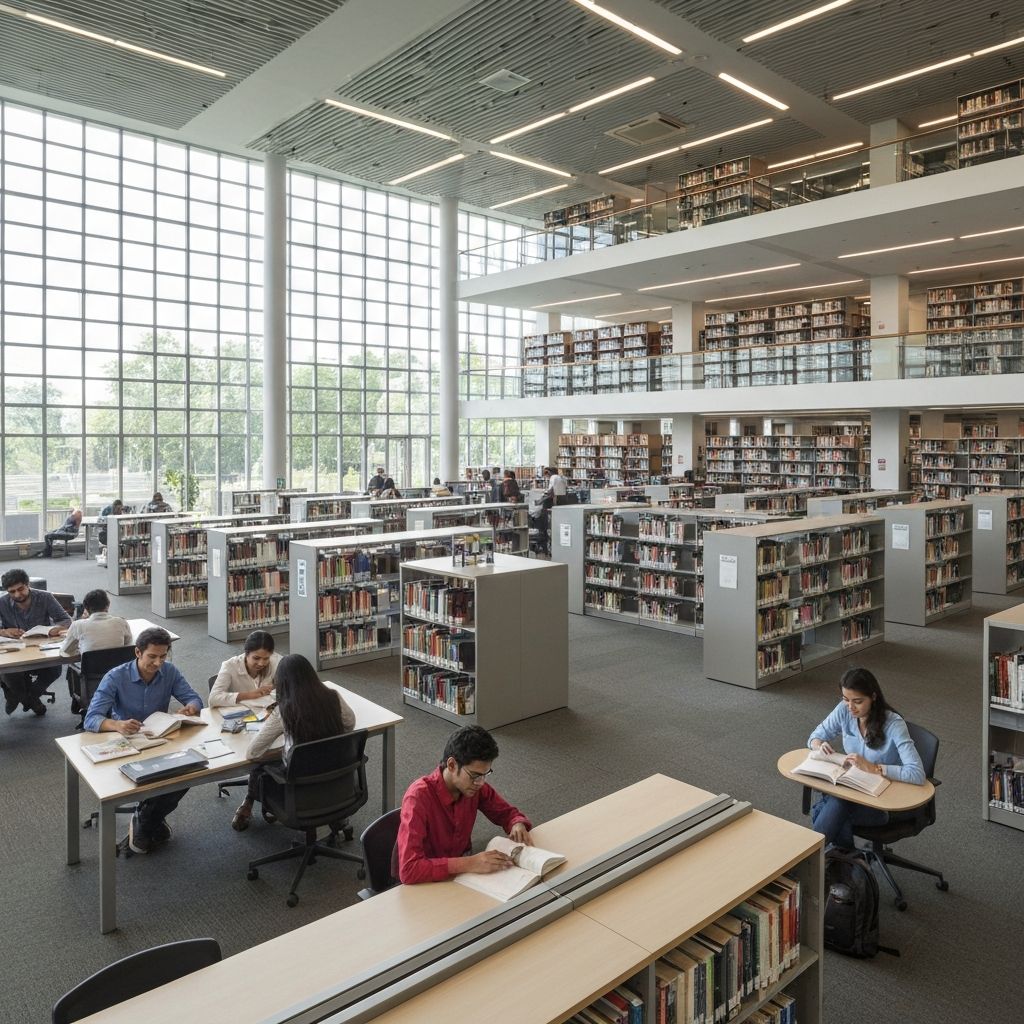 YBN University library and study spaces